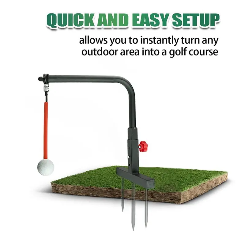 【SPECIAL】Portable Adjustable Golf Swing Trainer Aid-360° Rotating Ball For Effective For Training