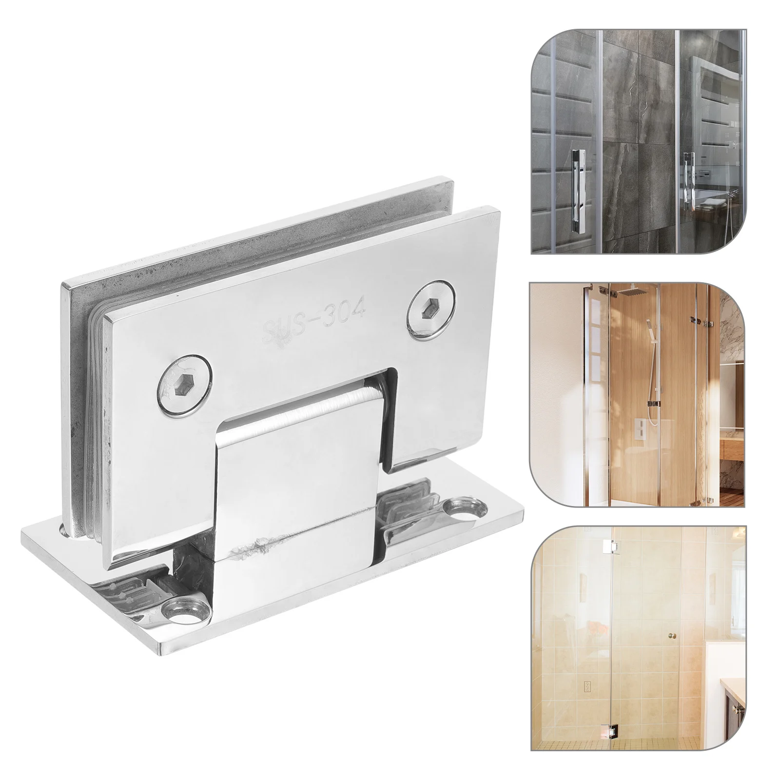 

Stainless Steel Hinge Heavy Duty 180 Degree Frameless Glass Door Hinge Bathroom Shower Door Hardware Clamp For Home Hotel