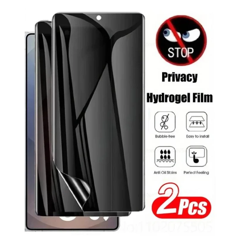 

2 шт. антишпионская гидрогелевая пленка для Samsung Galaxy S25 S24 Ultra S23 S22 S21 Plus S25 Edge S20 S10 Note 20 Ultra Screen Protectors
