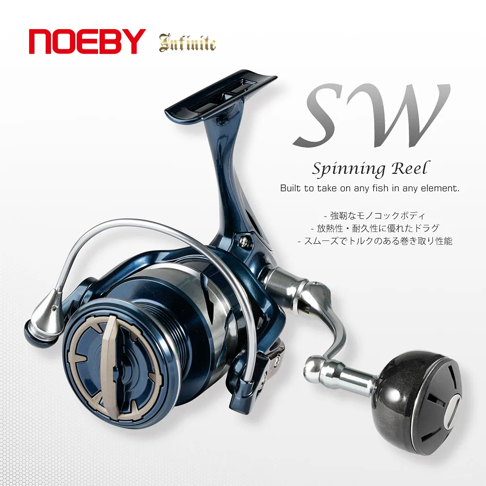 

Noeby INFINITE SW Spinning Reel 2500 3000 4000 5000 8000 10000 Size 45lb Drag Saltwater Aluminum Fishing Reels Pesca Wheel