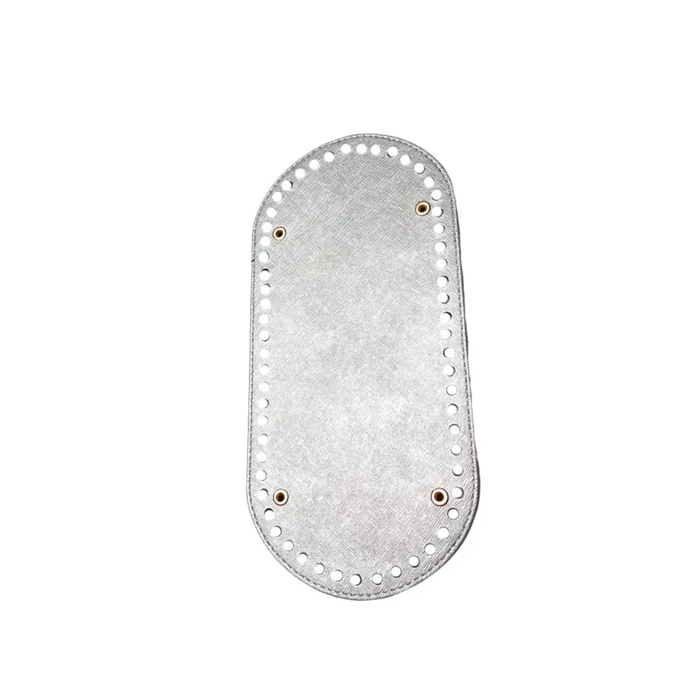 

Silver PU Bag Bottom Base DIY Sewing Pouch Plate Accessories for Handmade Crochet Knitting Bag Purse