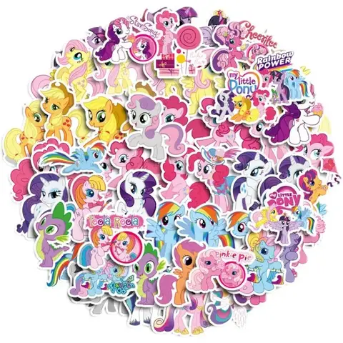 My Little Pony Chłopcy i dziewczęta Hulajnoga Konto Dekoracje do notesu Cute Cartoon Graffiti Wodoodporne naklejki Zabawki dla dzieci