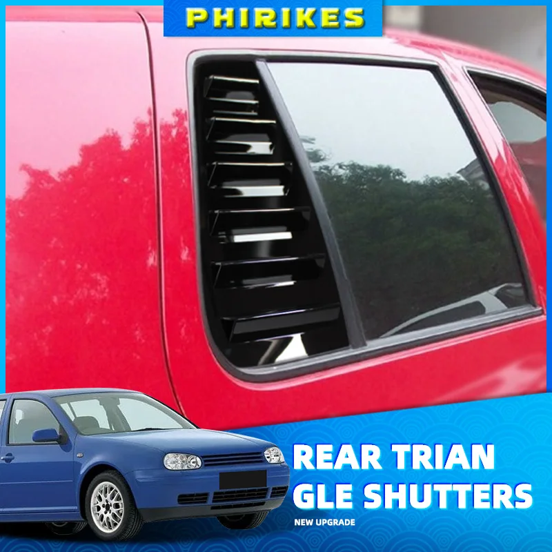 Ein Paar Auto hintere Seite Fensterladen abdeckung Verkleidung Fenster Jalousie Seite Entlüftung verkleidung für VW Golf 4 mk4 2014-2018