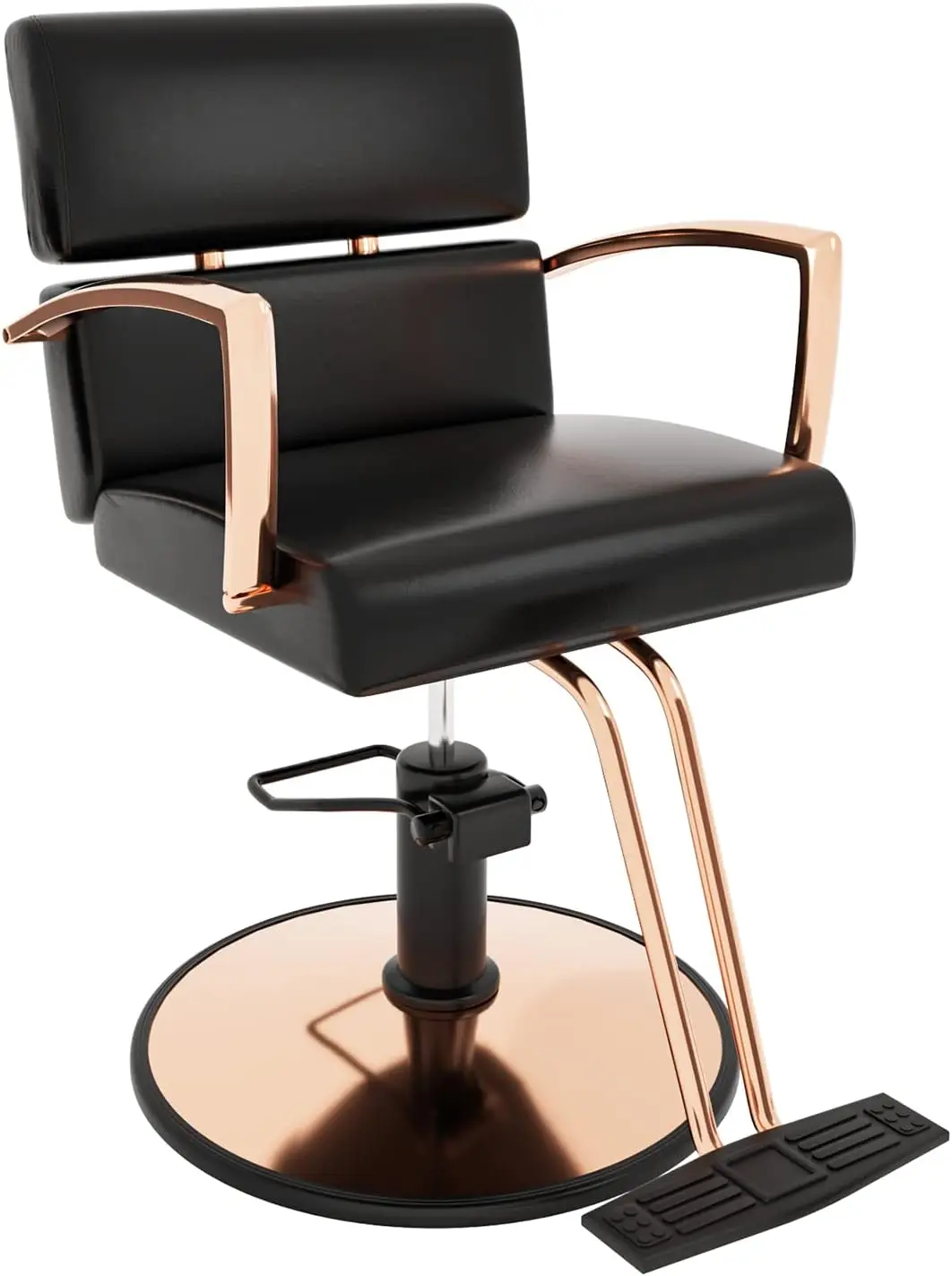 Salon Chair for Hair Stylist Heavy Duty, Barber Chair 360 Degree Swivel, Hydraulic Styling Chair Black & Rose Gold, Bea