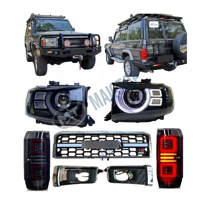 

Maictop Car Accessories Conversion Led Grills Taillight Head Lamp Best Led Head Lights For Land Cruiser Series LC79