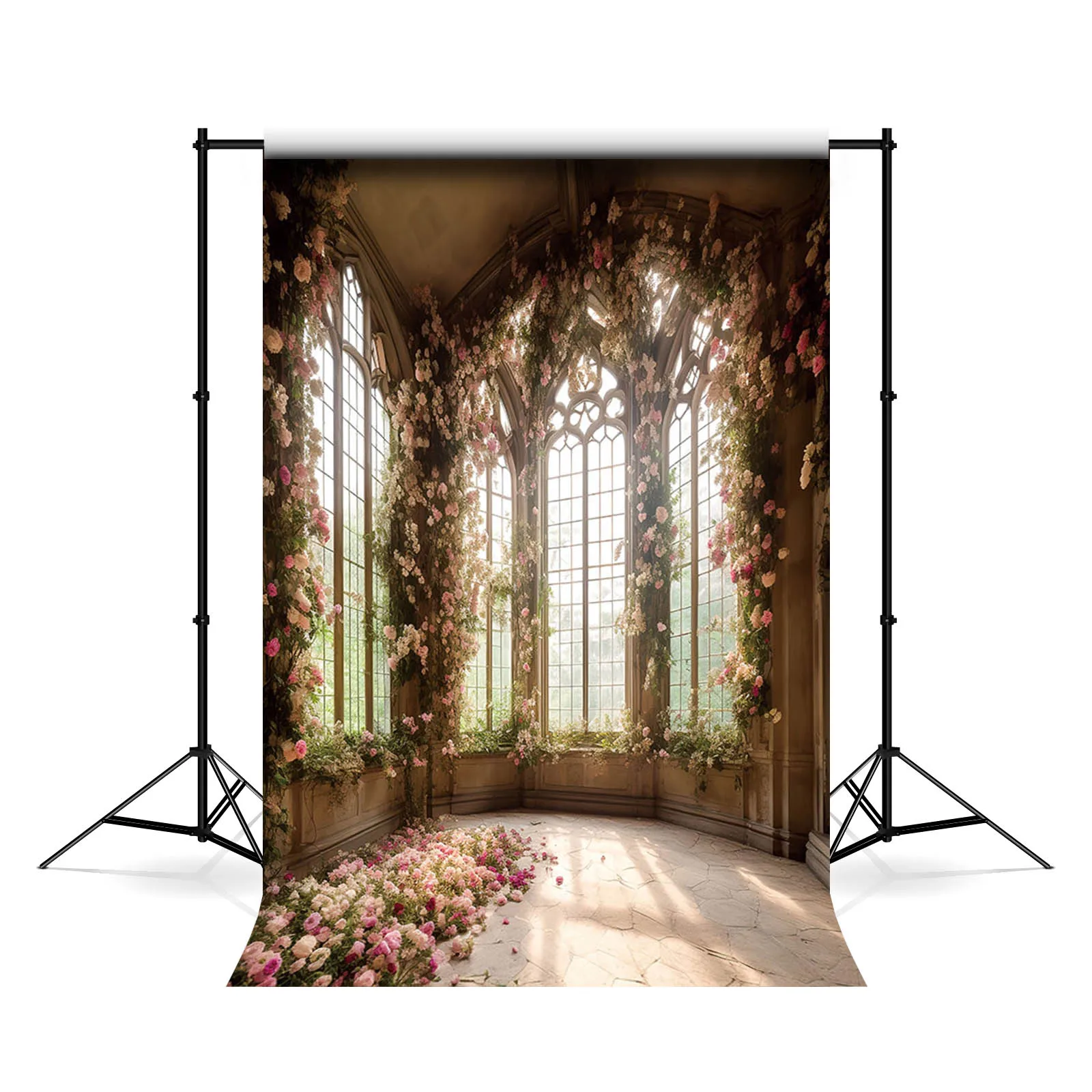 Mehofond Natural Flower Window Photography Backdrop Oil Painting Decor Adult Pregnant Princess Birthday Background Photo Studio