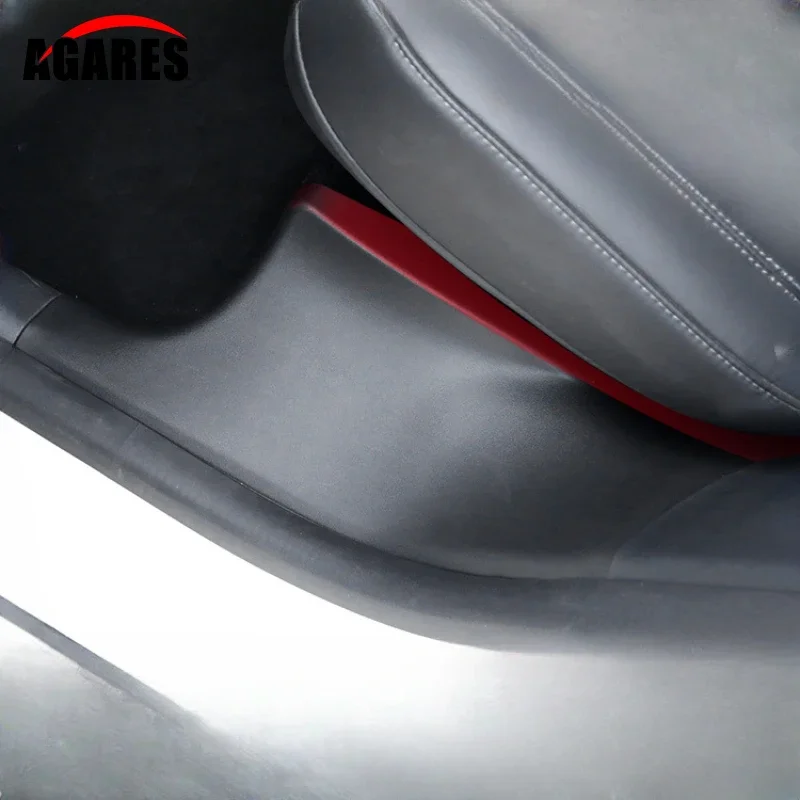 For Tesla Model Y Rear Row Built in Threshold Bar Protection Sill Cover Refit Inner Door Protection Accessory Pedal Stripe