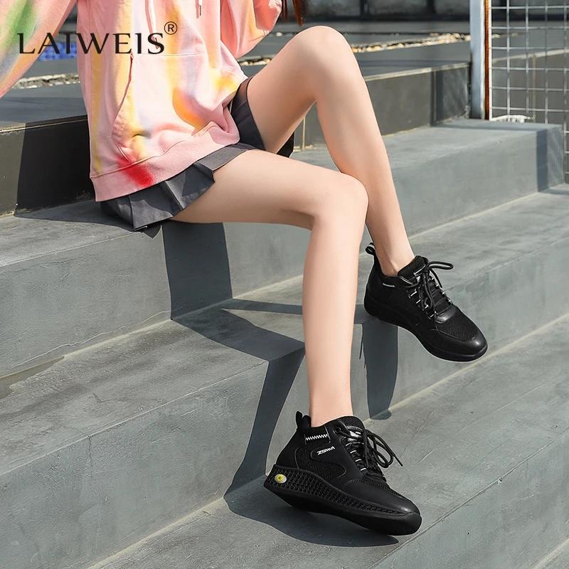 Luxus atmungsaktive Mesh Plattform Turnschuhe Frau neue Mode Mesh Sneaker Schuh Tenis Feminino Frühling Herbst Frauen Freizeit schuhe