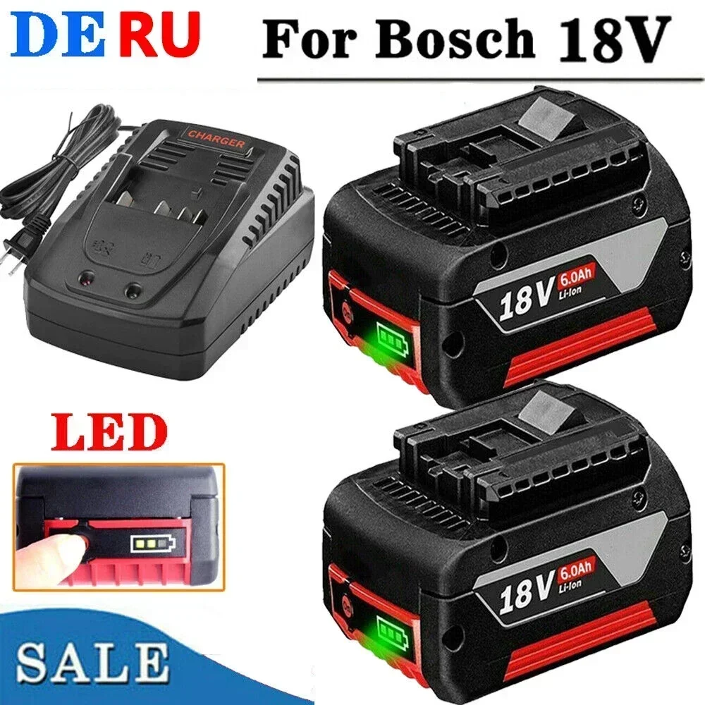 

SU 6.0Ah Battery Original for Bosch 18V Professional GBA GBH GSR GSB BAT618 BAT609 BAT620 Replacement Battery