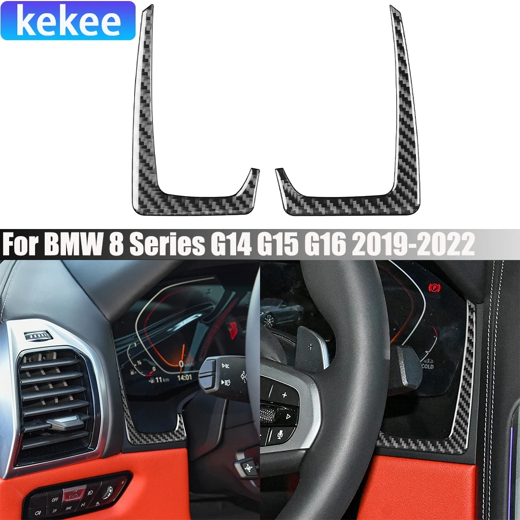 

Carbon Fiber Car Accessories Speedometer Side Panel Modified Interior Trim Cover Sticker For BMW 8 Series G14 G15 G16 2019-2024