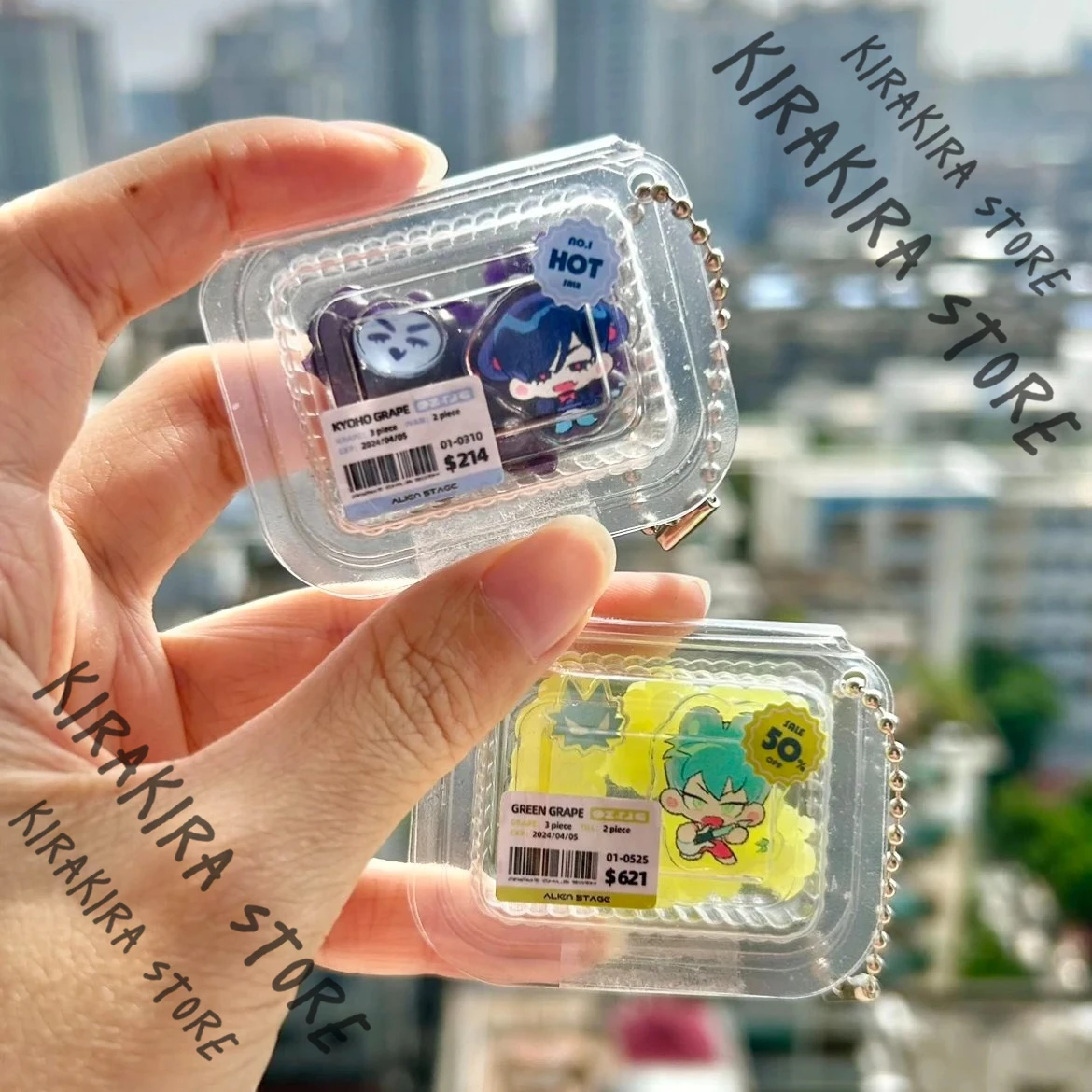 

Alien Stage Till Ivan Cosplay Anime Mini Pinched Fruit Box Pendant Sticker Decals Hanging Drop Cartoon Kawaii Xmas Gift