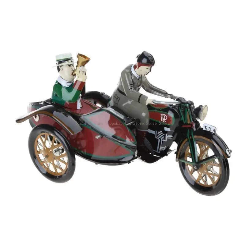 Cool Motorcycle Wind-up Toy Kids Birthday Holiday Gift Infanzia Ricordando regali motociclisti colorati con giocattolo sidecar