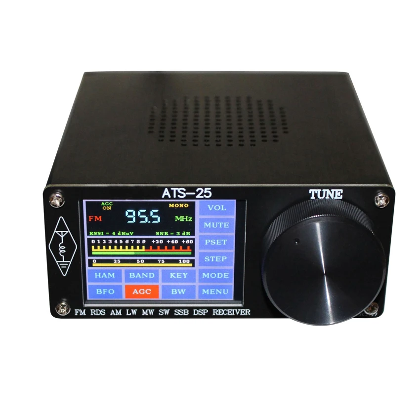 ATS-25 All Band Radio Receiver FM AM (MW & SW) SSB (LSB & USB) Ham Radio Bands Pre Configured