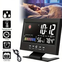 Weather Station Digital Temperature Humidity Meter Clock Thermometer Hygrometer Calendar Temperature Trend Alarm Comfort Level
