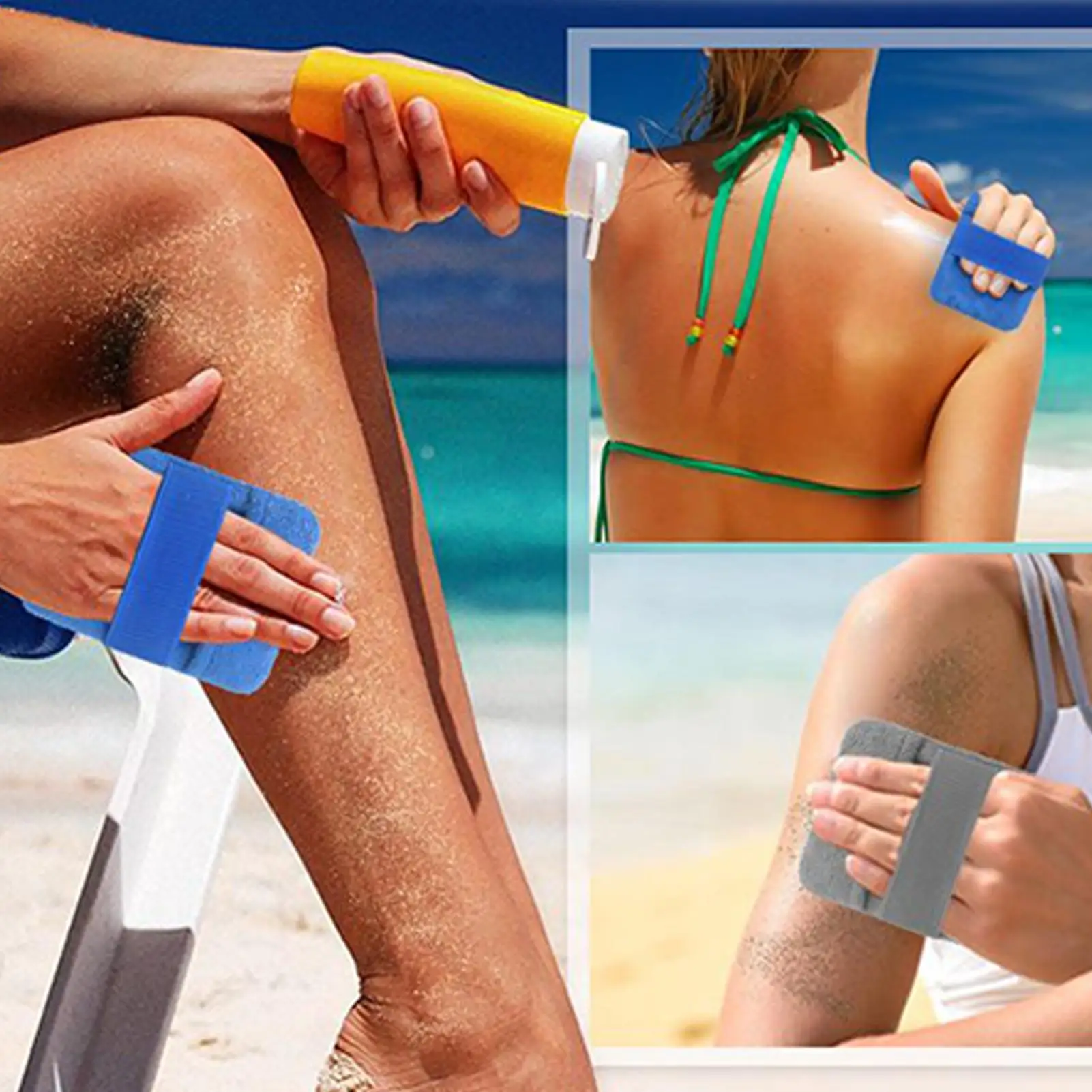 Rimozione della sabbia da spiaggia 4 pezzi Detergente per salviette per sabbia Detergente per salviette portatile morbido e delicato sulla pelle per adulti Bambini Viaggi in campeggio