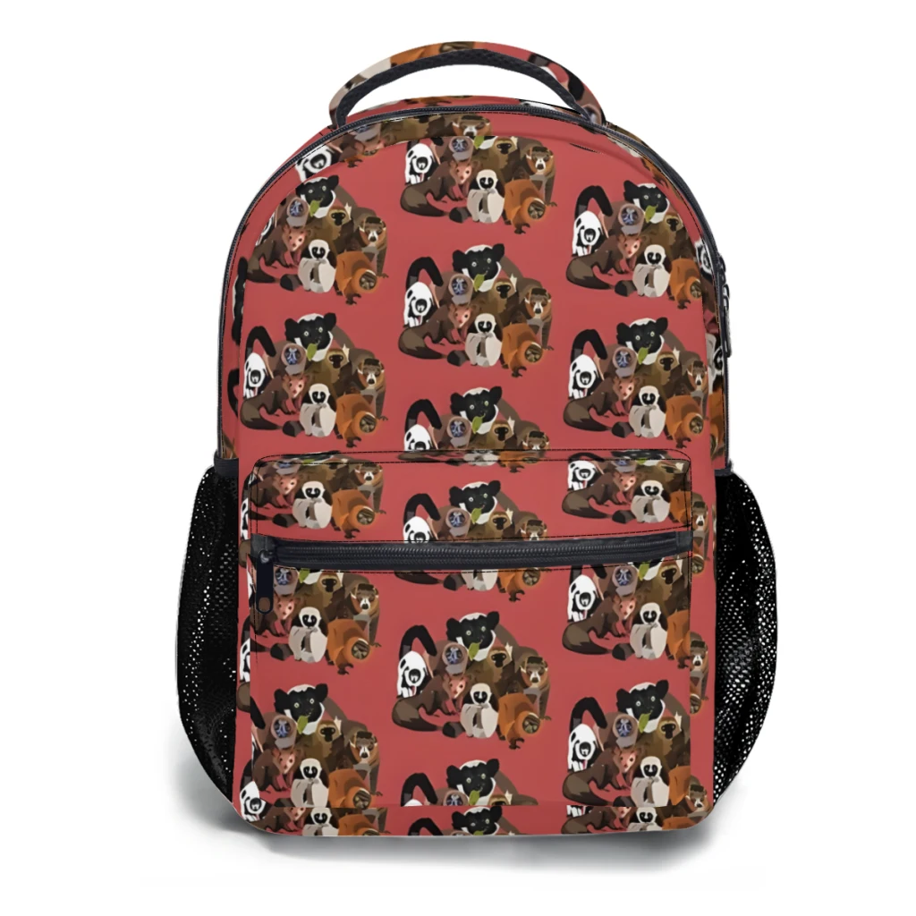 

New Fashionable L is for Lemur Pattern School Bag Print Backpack 17inch