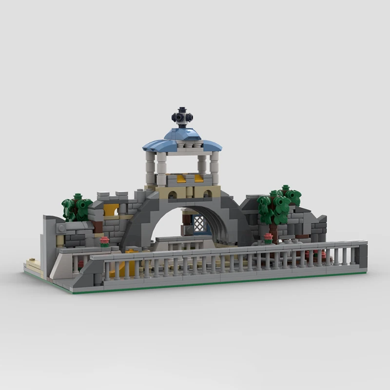 

638 шт. MOC историческая тема модульные древние руины 2 антикварные DIY модель строительные блоки игрушки на день рождения подарок