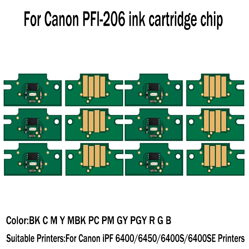 

For Canon PFI 206 PFI-206 Cartridge Chip For Canon iPF6400 iPF6450 iPF6400S 6400SE printer Ink Cartridge Chip