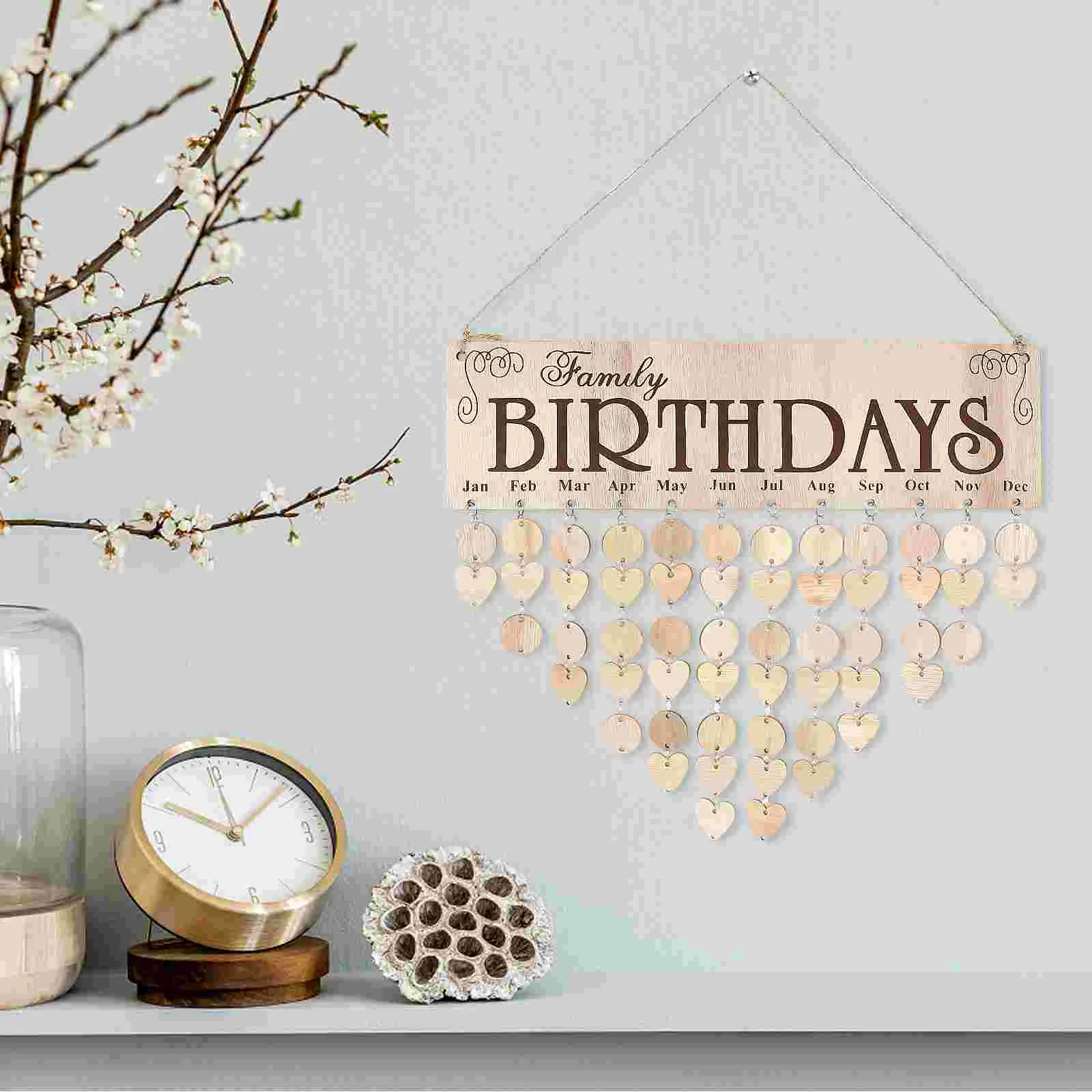 Kitchen Decor Birthday Reminder Calendar Label Sitting Room Wall Hanging Board for DIY