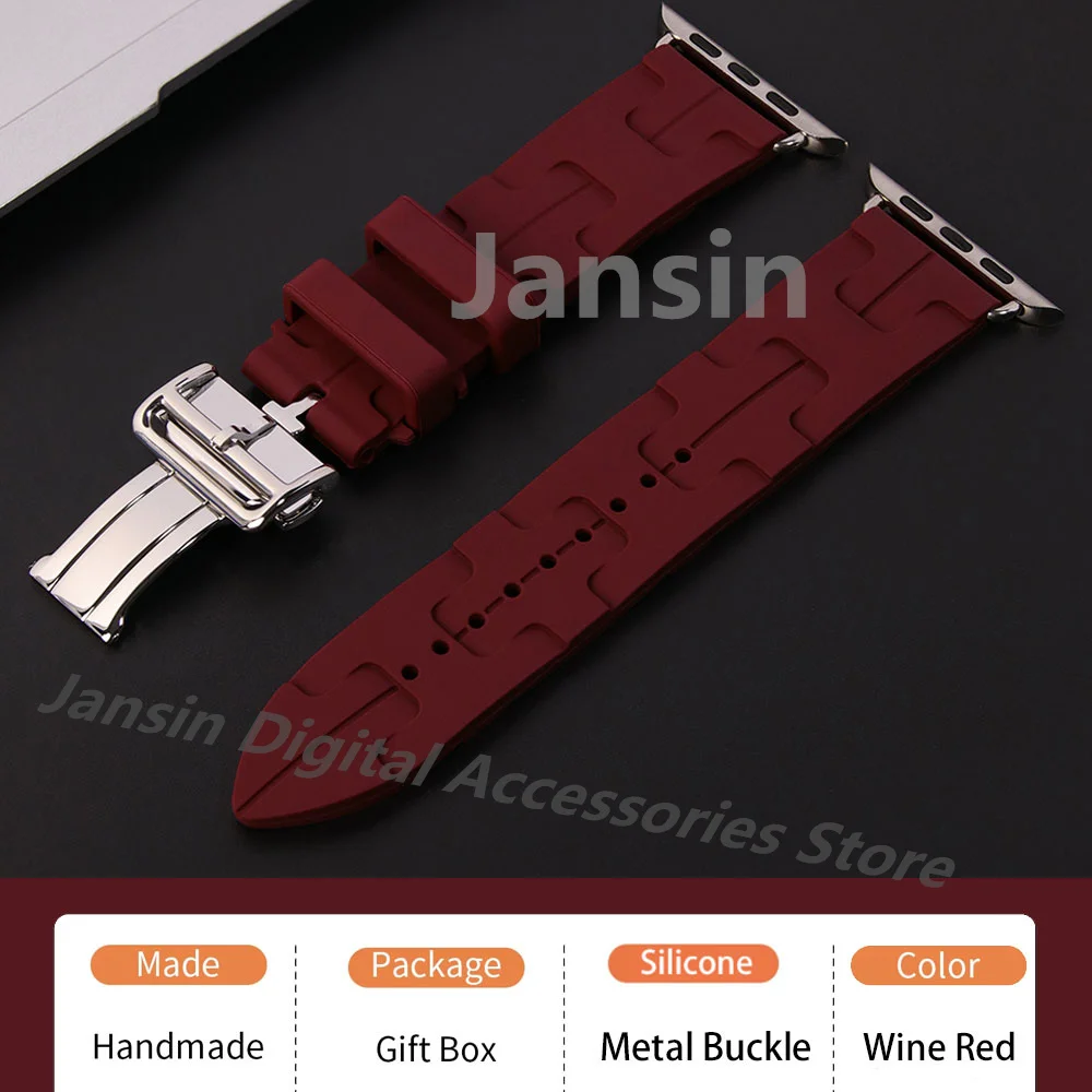 

Silicone Bracelet For Apple Watch 11 46 42mm Kilim Single Tour Strap For Iwatch 10 9 8 se Ultra 49/45/44mm Wristband Accessory