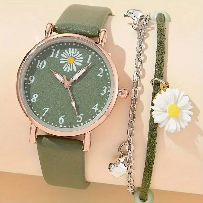 Little Daisy Watch Women's Style Simple Temperament Student Style Quartz Watch Exquisite