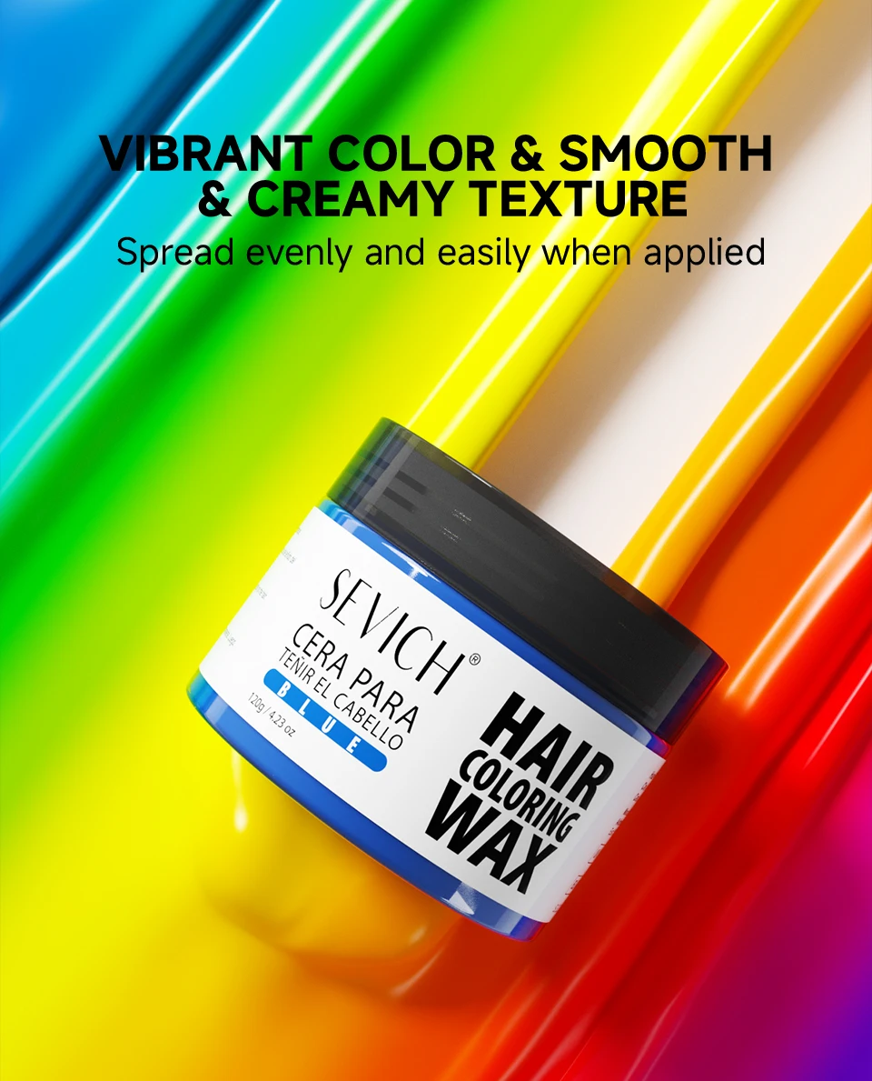 14 Farben Modische Farbige Haarwachs für Bart und Augenbrauen Haarfärbewachs für Männer und Frauen Temporäre Haarfärbung Einwegprodukte – Detail 3