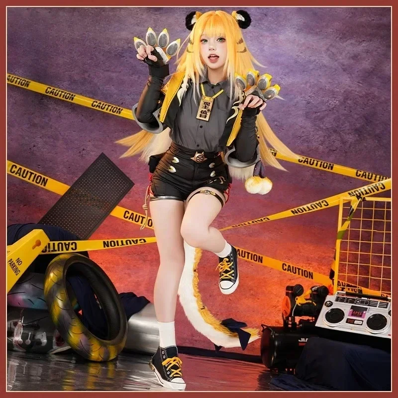ABC123CosplayCosplay Game Zenless Zone Zero Ju Fufu Cosplay Costume Wig Tail Ears Con Event Uniform Halloween Play Rol3'd,5;h.9/ - view 2