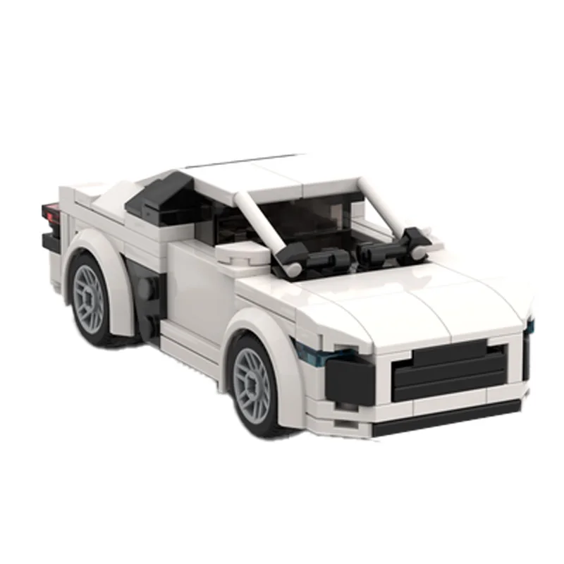

172 Запчасти MOC City Car Series Белый V8 Крутой Суперкар Строительные блоки Техника Гонки Креативная сборка своими руками Кирпичные игрушки Подарки для детей