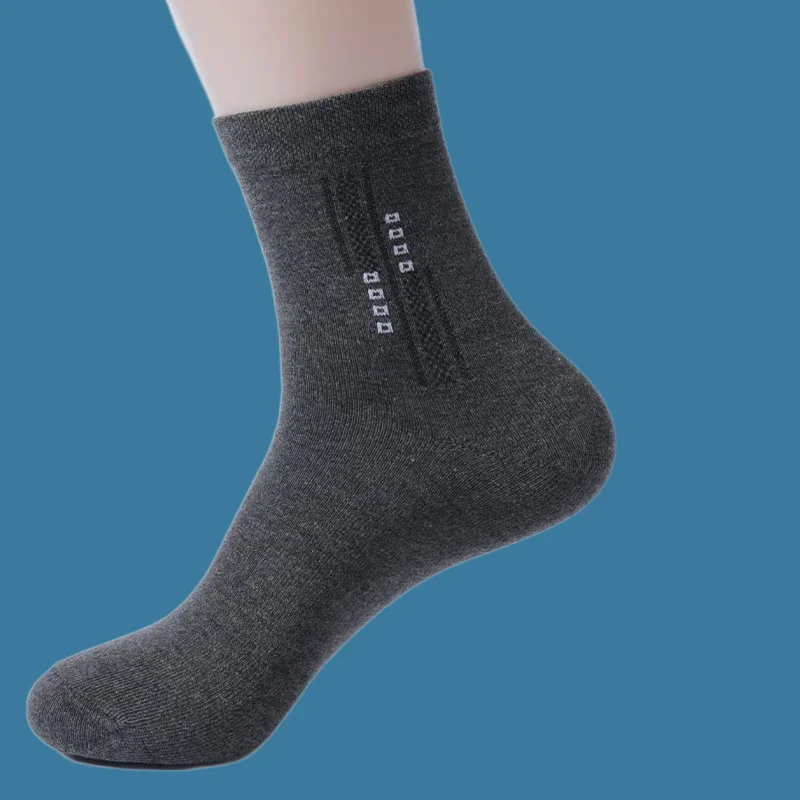 

5/10 Pairs High-End Solid Color Versatile Retro College Style High Quality Anti-Odor and Sweat-Absorbent Socks Mid-Calf Socks