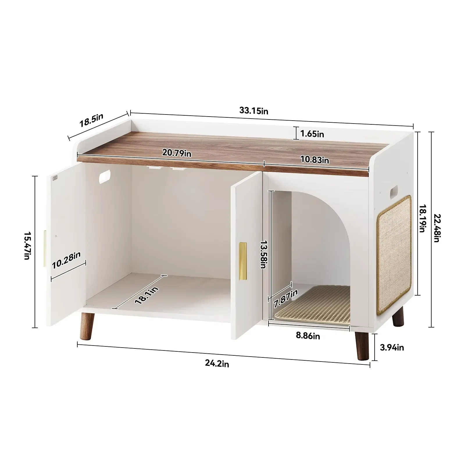 Manufacturer's Modern Design Solid Wood Cat Villa Hot-Selling Large Pet Furniture Multi-Functional Cat Cage Bedroom Apartment