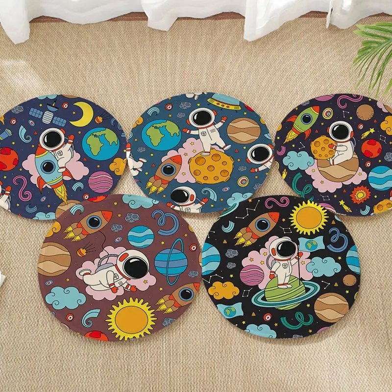 

Cute Cartoon Astronaut Star Space Cushion Mat Square Stool Pad Patio Home Kitchen Office Chair Seat 40x40cm Sofa Decor Tatami