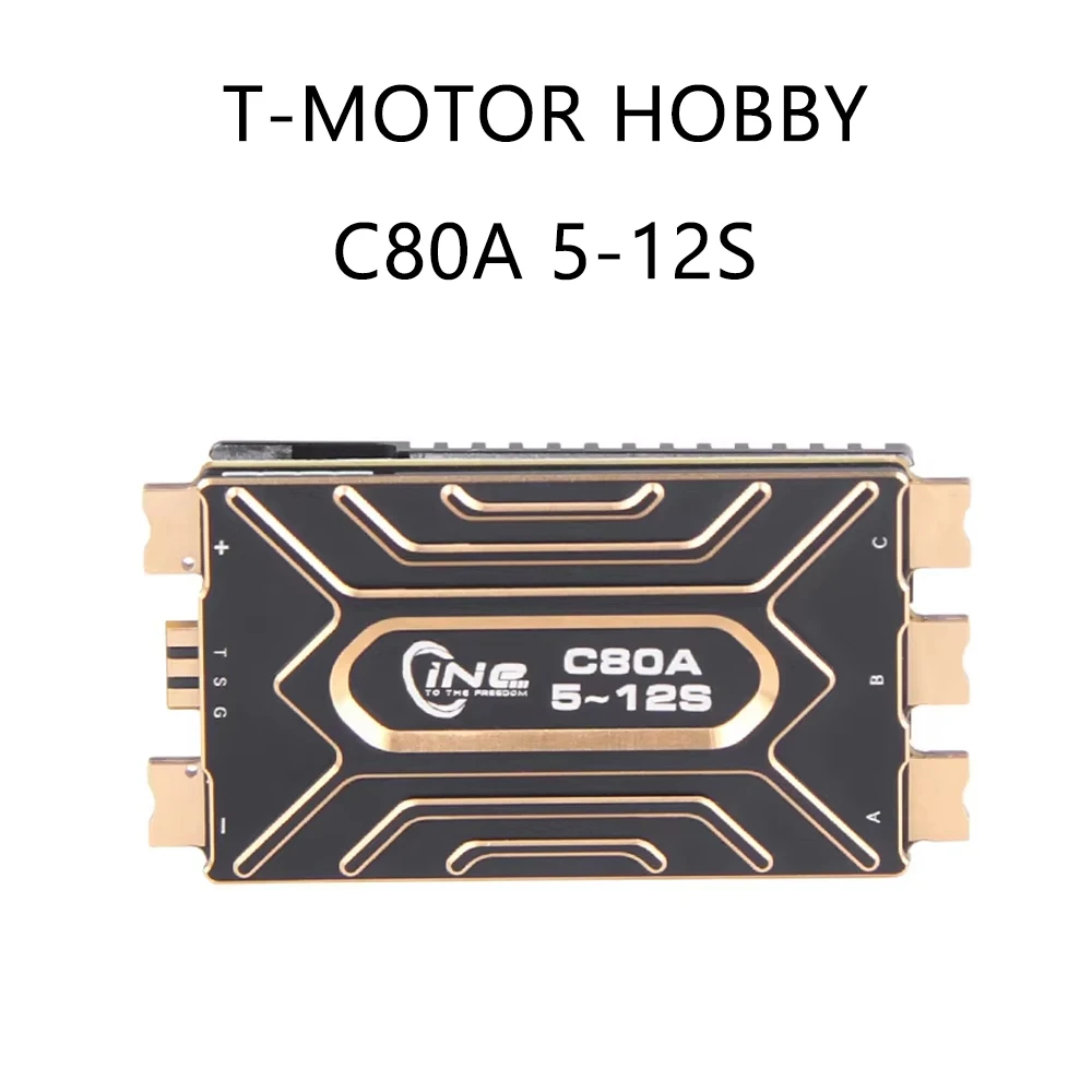 T-MOTORHOBBY C80A 5-12S Single ESC CINE Series FPV ESC Эффективная печатная плата с рассеиванием тепла для RC Drone FPV, прошивка AM32 T-MOTORHOBBY C80A 5-12S Single ESC CINE Series FPV ESC Эффективная печатная плата с рассеиванием тепла для RC Drone FPV, прошивка AM32