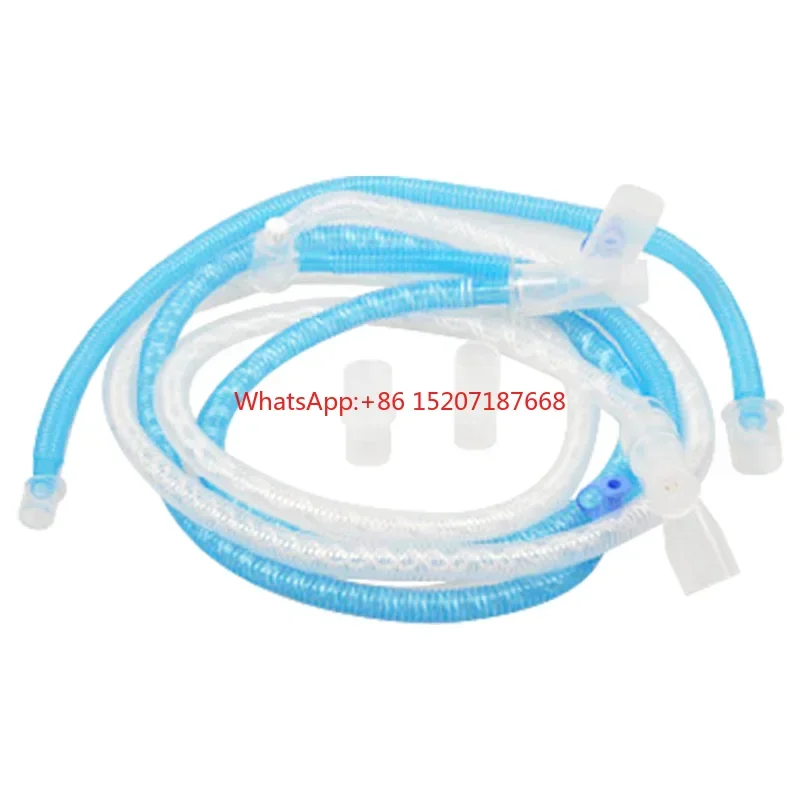 

Respiratory disposable breathing circuit with heated wire