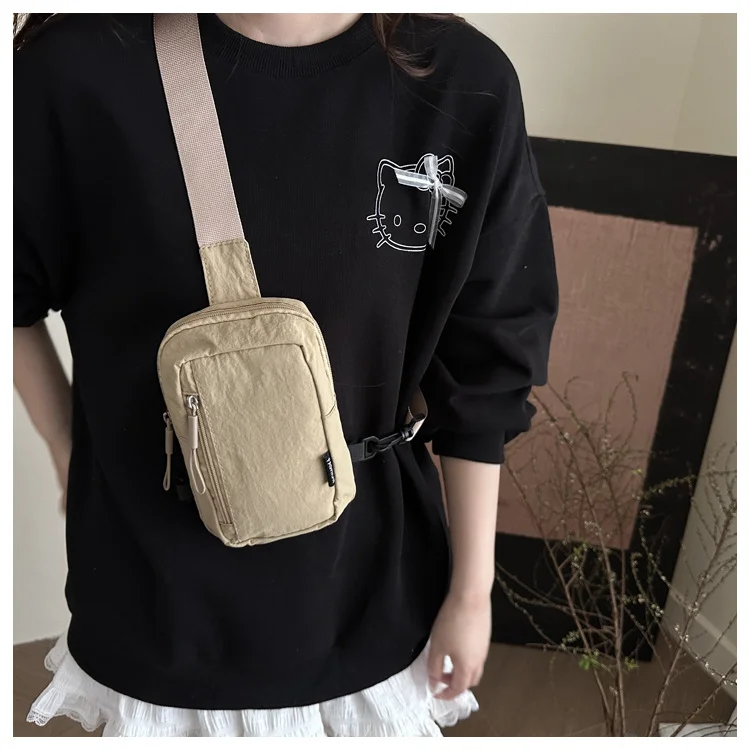 Leichte und einfache Handytasche, Brusttasche, lässige Umhängetasche, 2025, neue Sommer-Kleintasche, kleiner Radrucksack für Damen – Detail 12