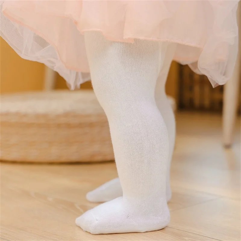 Simple Fashion Baby Tights High Quality Knitted Leggings Baby Clothes Comfortable Cotton Pantyhose Large Elasticity Baby Tights