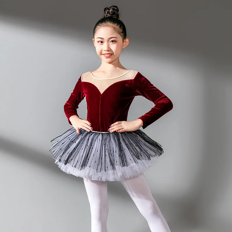 Fashion Vestido Ballet Children's Dance Clothes Leotards for Girls Gymnastics Practice Uniform Ballet Leotards Tutu Skirt Set