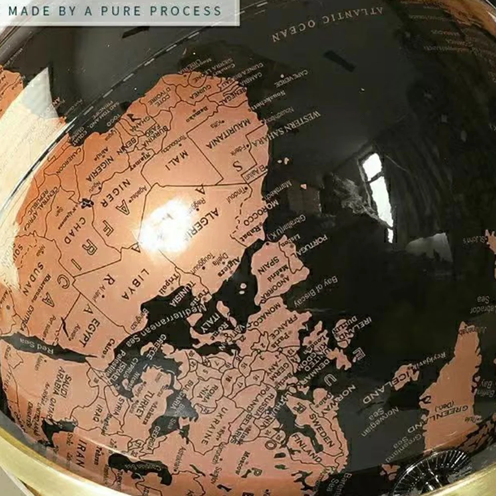 World Earth Globe Decor Geography Creative Home Decoration Accessories Retro Desktop Globe Modern Research Learning World Map