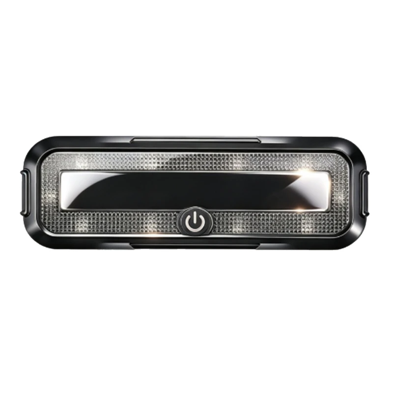 Solar Warning Light for Vehicle Exterior, Black ABS LED-Style Light with Varied Lighting Modes for Grille, Rear Area and H9EE