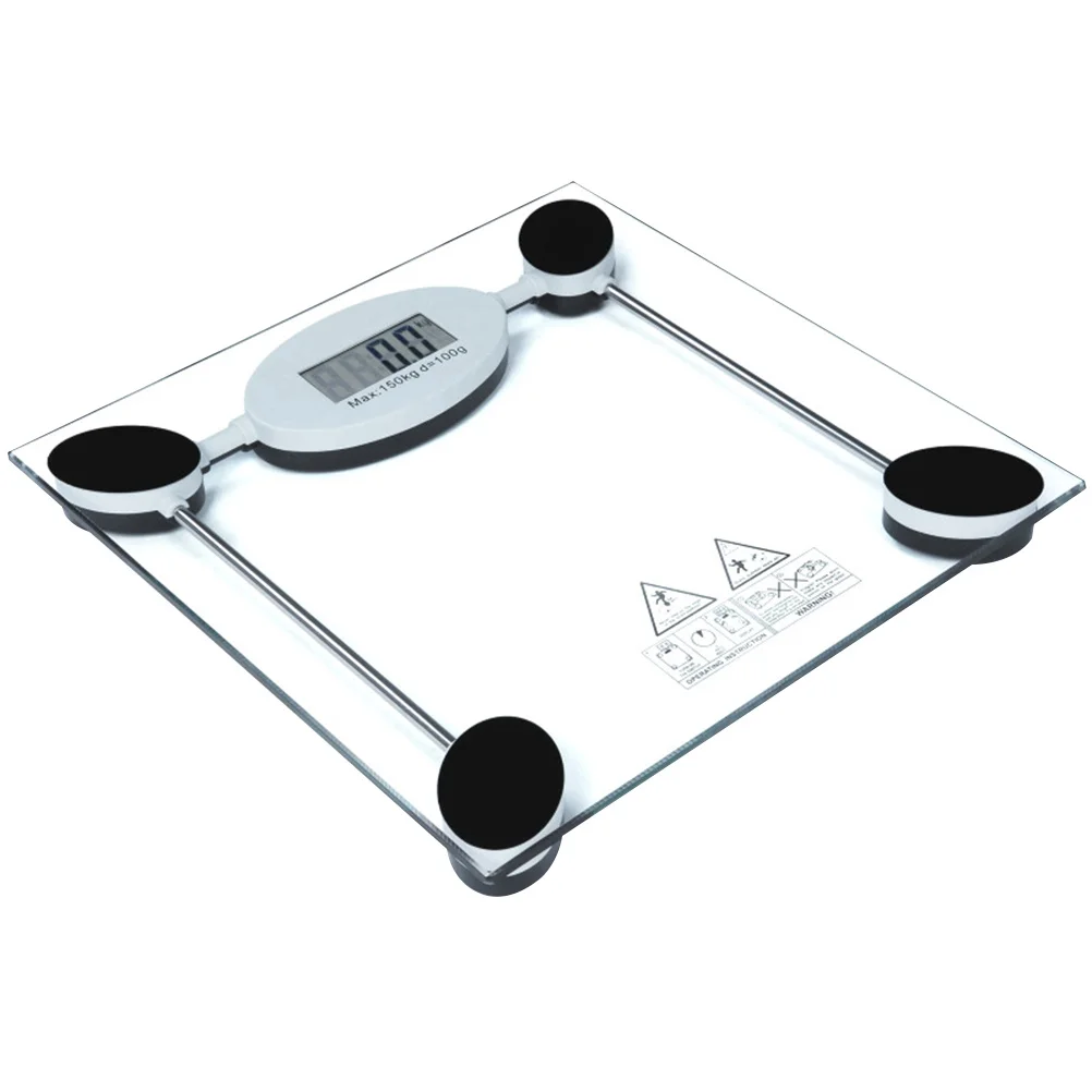 

Digital Bathroom Scale Tempered Glass 4 High Precision Sensors Instant Display Body Weight Scale Health Monitor
