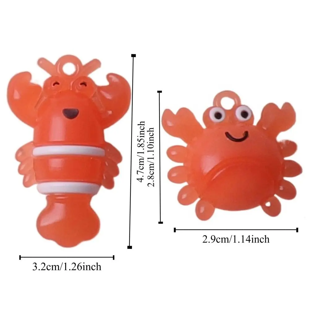 10 قطعة تغيير لون جراد البحر سيارة زخرفة درجة الحرارة تذكير الأشعة فوق البنفسجية حساسية سيارة معلقة قلادة بولي كلوريد الفينيل جراد البحر كراب #5