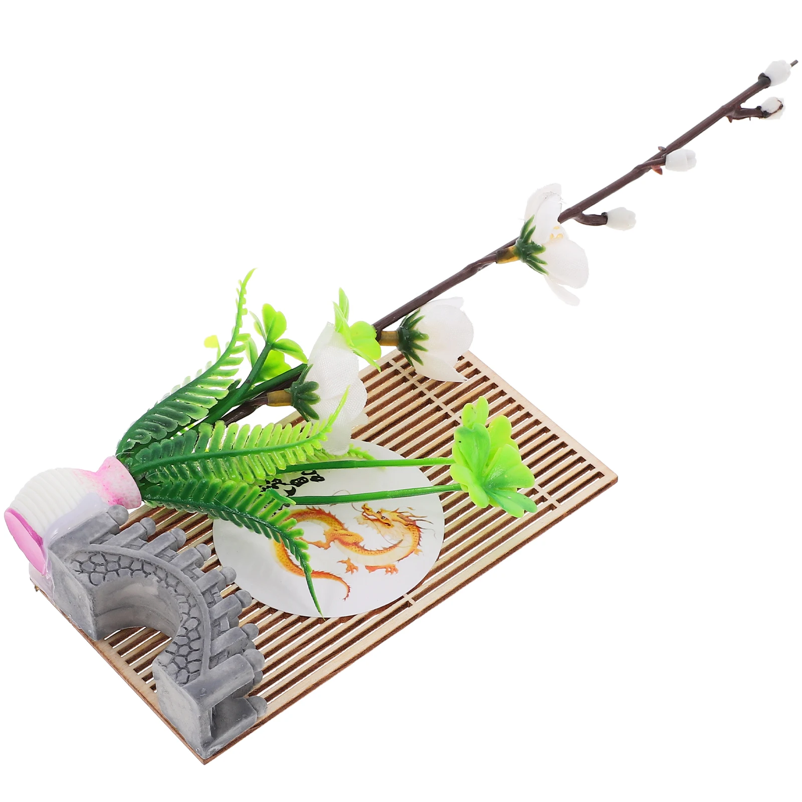 

Salmon Sashimi Ornaments Food Plate Decor Artificial Flowers Grass Adornments Hotel Supplies Japanese Sushi