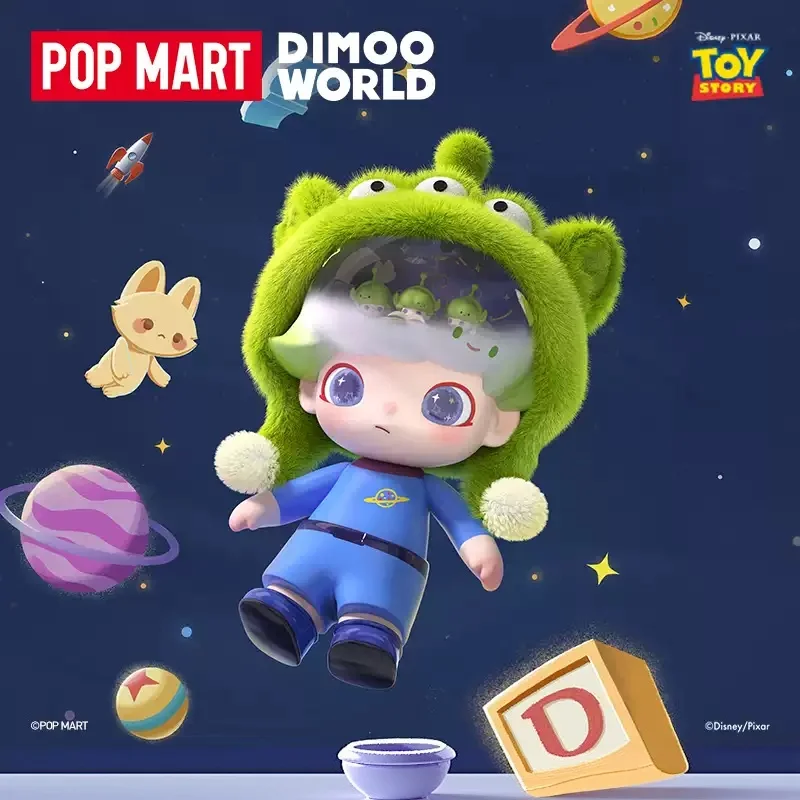 POP MART MEGA JUST DIMOO 400% Pixar Alien Series  Trendy Mystery Box Anime Action Figure Blind Random Box Toys Model Ornament