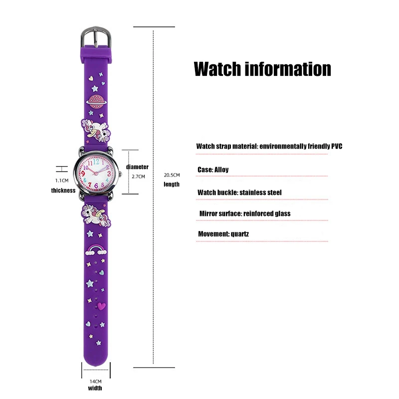 UTHAI Children's 3D Cartoon Watches, impermeável, Time Recognition Tool, Elementary School, Quartz Clock, bonito, meninas, meninos