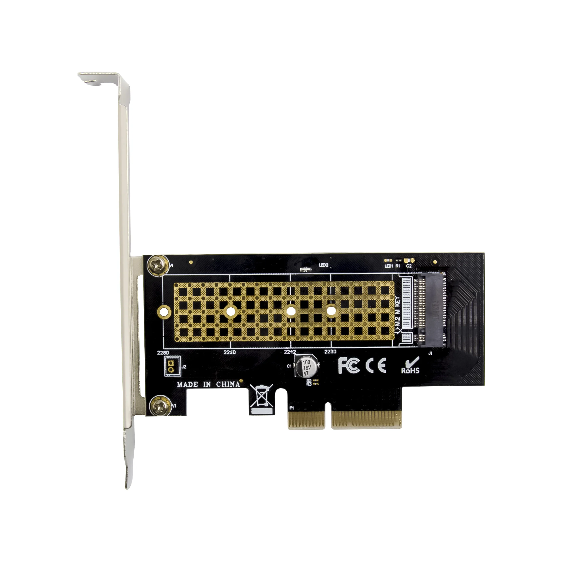 5 шт. Sunweit ST534 PCIe X4 к NVME SSD-адаптеру M.2 к Pcie 3.0 2230 2240 2260 2280 Key M PCIe NVMe SSD-адаптер