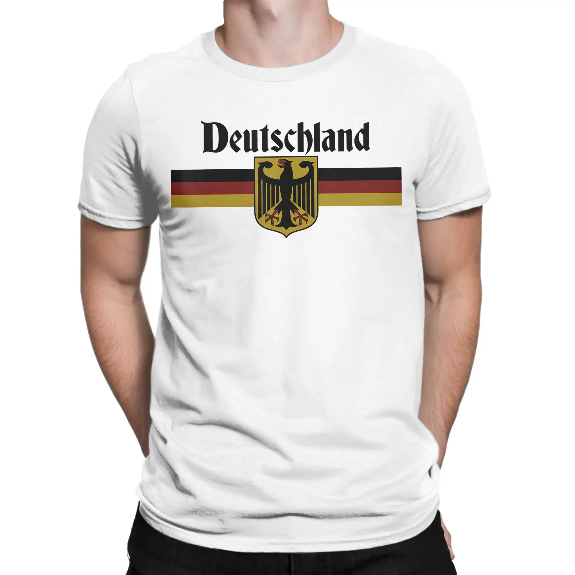 Germany Deutschland German Flag T-Shirt Summer Men 100 Cotton Crew Neck Oversized Top Tees Short Sleeve Funny Tshirt