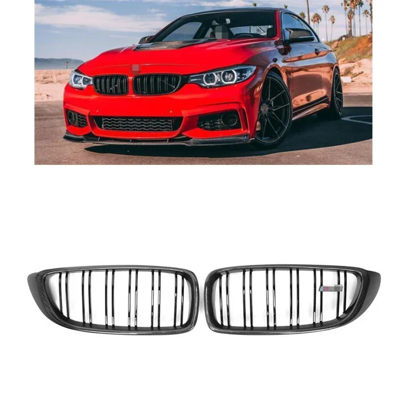 

Carbon Fiber F32 Front Bumper Dual Grille Carbon Parts Auto Parts for BMW 4 Series F32 F33 F36 F80 F82 F83 2013-2016 F30 Grille