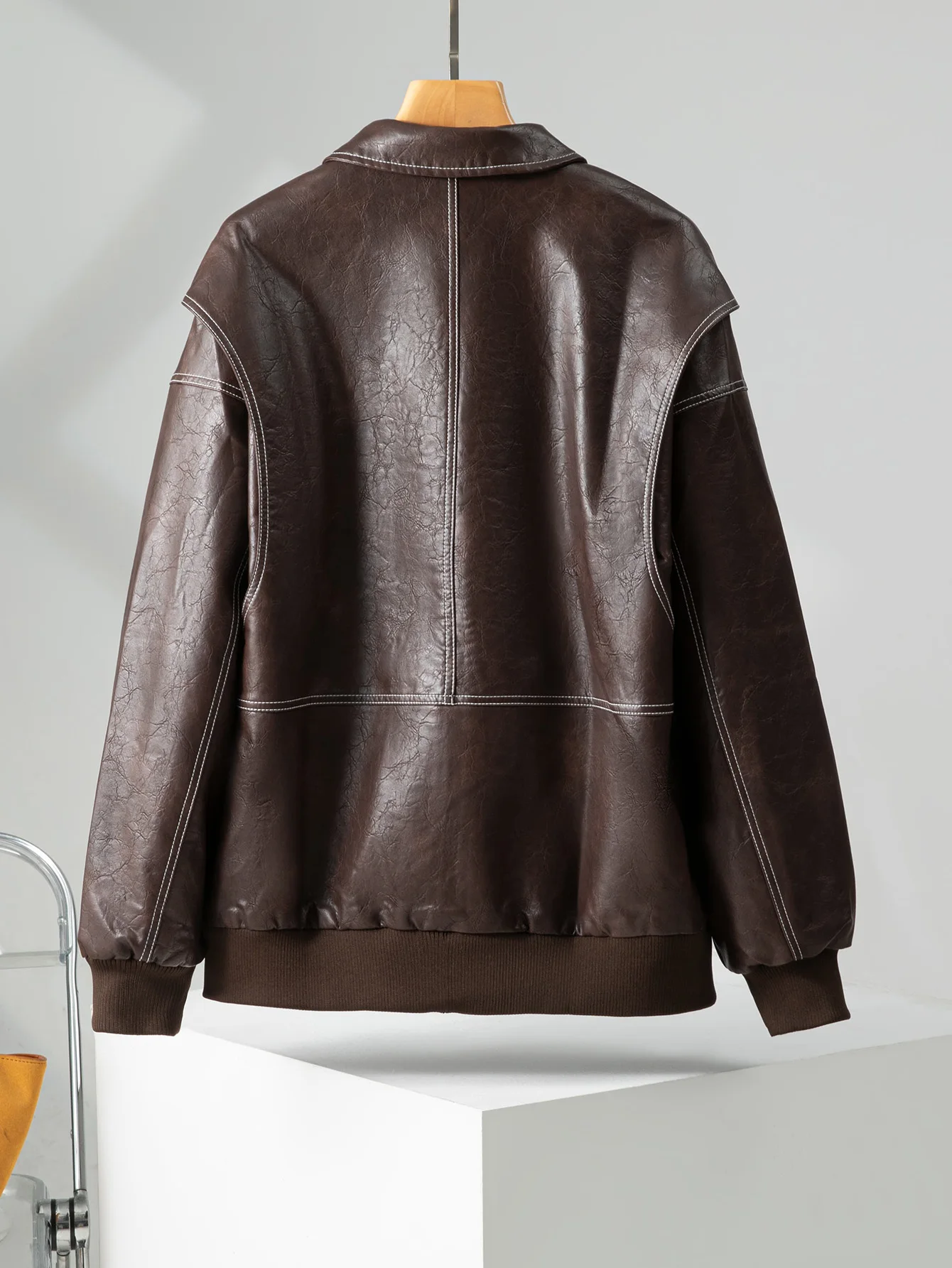 Chaqueta holgada de manga larga estilo americano Retro para mujer primavera y otoño