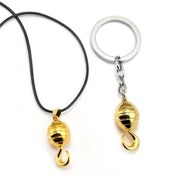Anime One Piece Sir Crocodile Golden Hook Action Figure Model Kids Toys Gift Metal Keychain Pendant Jewelry Choker