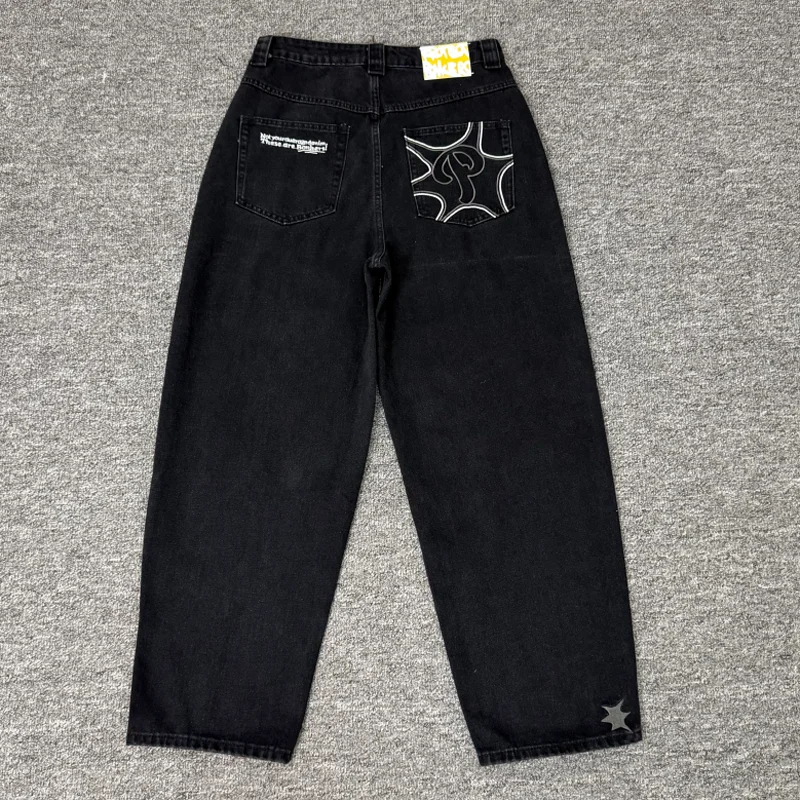 

New High Quality High Street Trend Brand Protect Jeans Letter Embroidery Print Stock