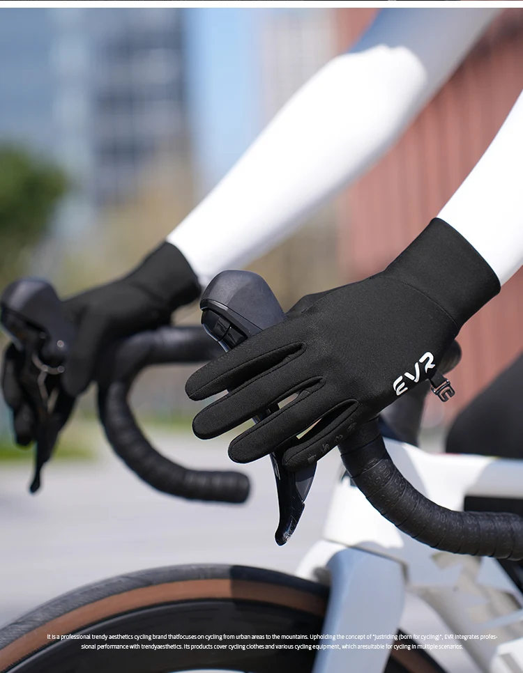 EVR Winter-Fahrradhandschuhe Touchscreen-fähig Thermo-Warm Straßen-Vollfingerhandschuhe Winddicht und Wasserdicht Fahrrad-Zubehör – Detail 15